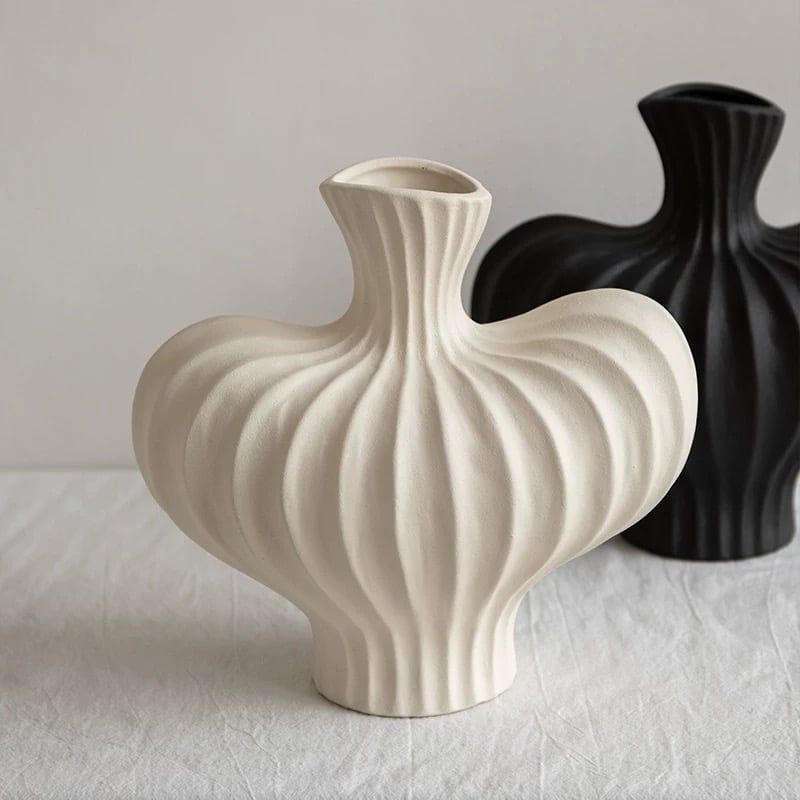 Bình Hoa Gốm Sứ Phong Cách Wabi-Sabi