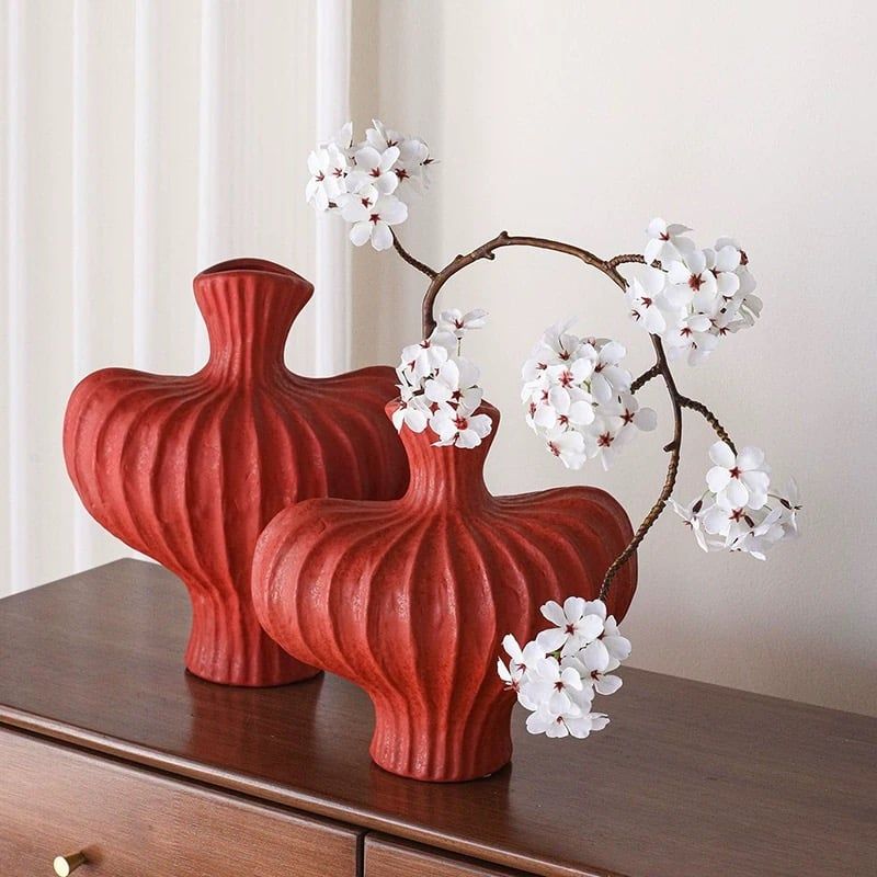 Bình Hoa Gốm Sứ Phong Cách Wabi-Sabi