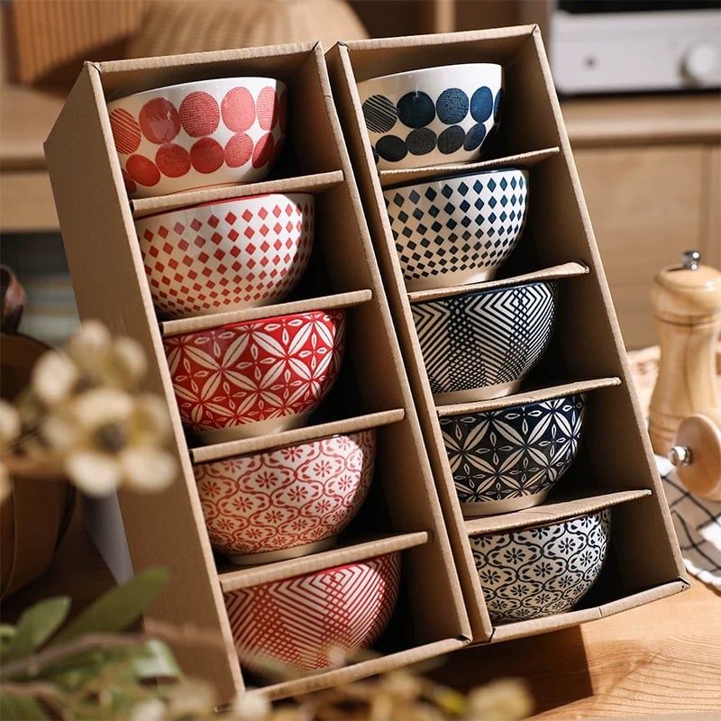 Bộ Bát Ăn Phong Cách Cổ Điển Nhật Bản