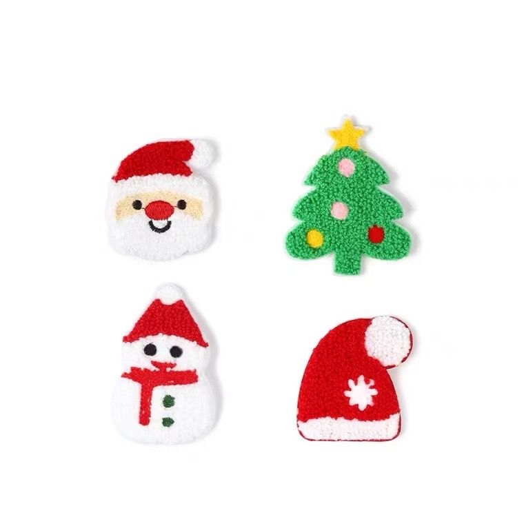 Kẹp Tóc, Trâm Cài Thêu Xmas