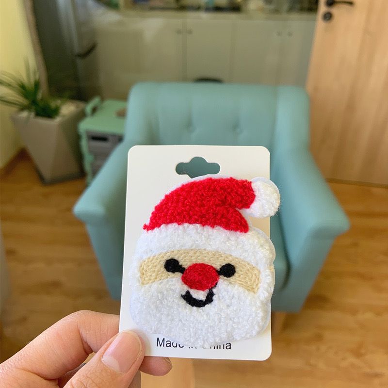Kẹp Tóc, Trâm Cài Thêu Xmas