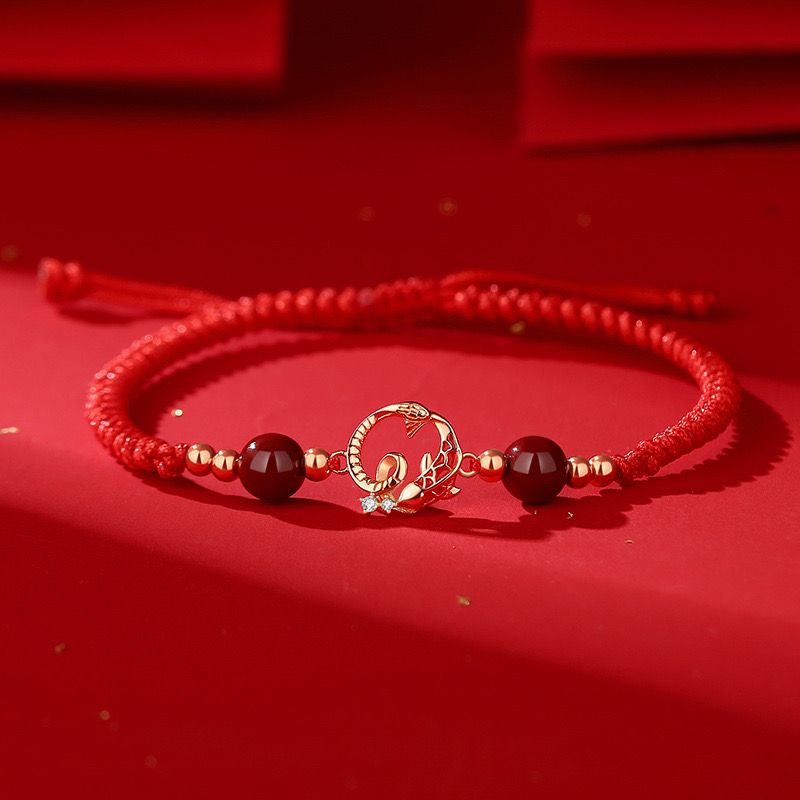 Vòng Tay Dây Đỏ Cá Koi Và Rắn