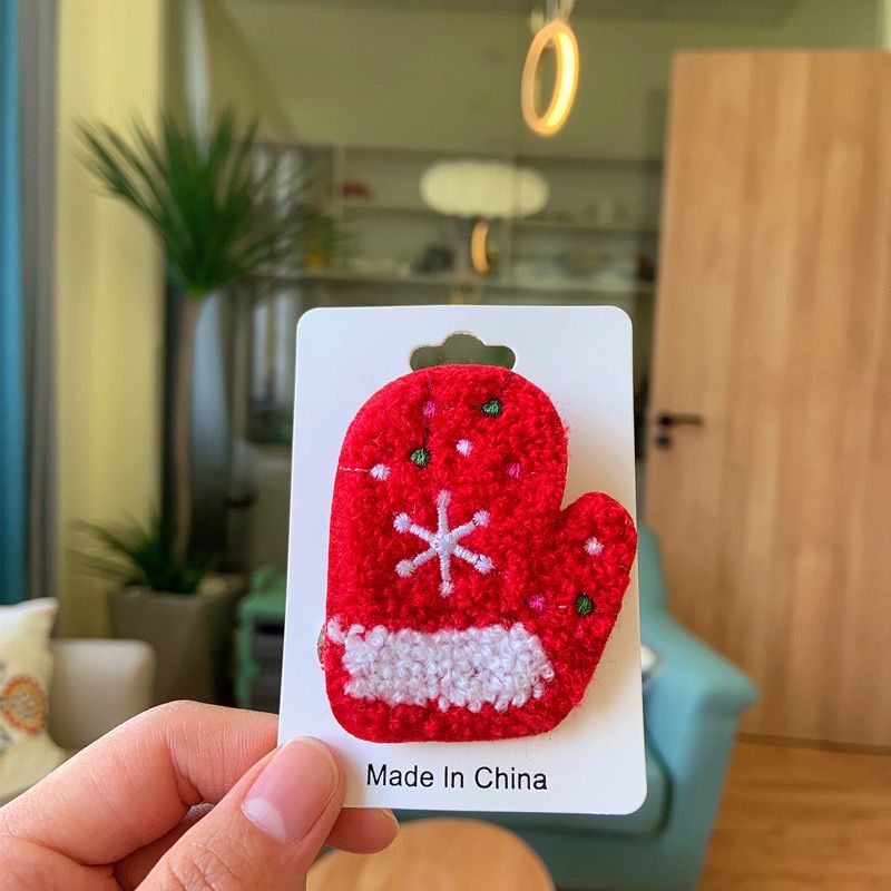 Kẹp Tóc, Trâm Cài Thêu Xmas