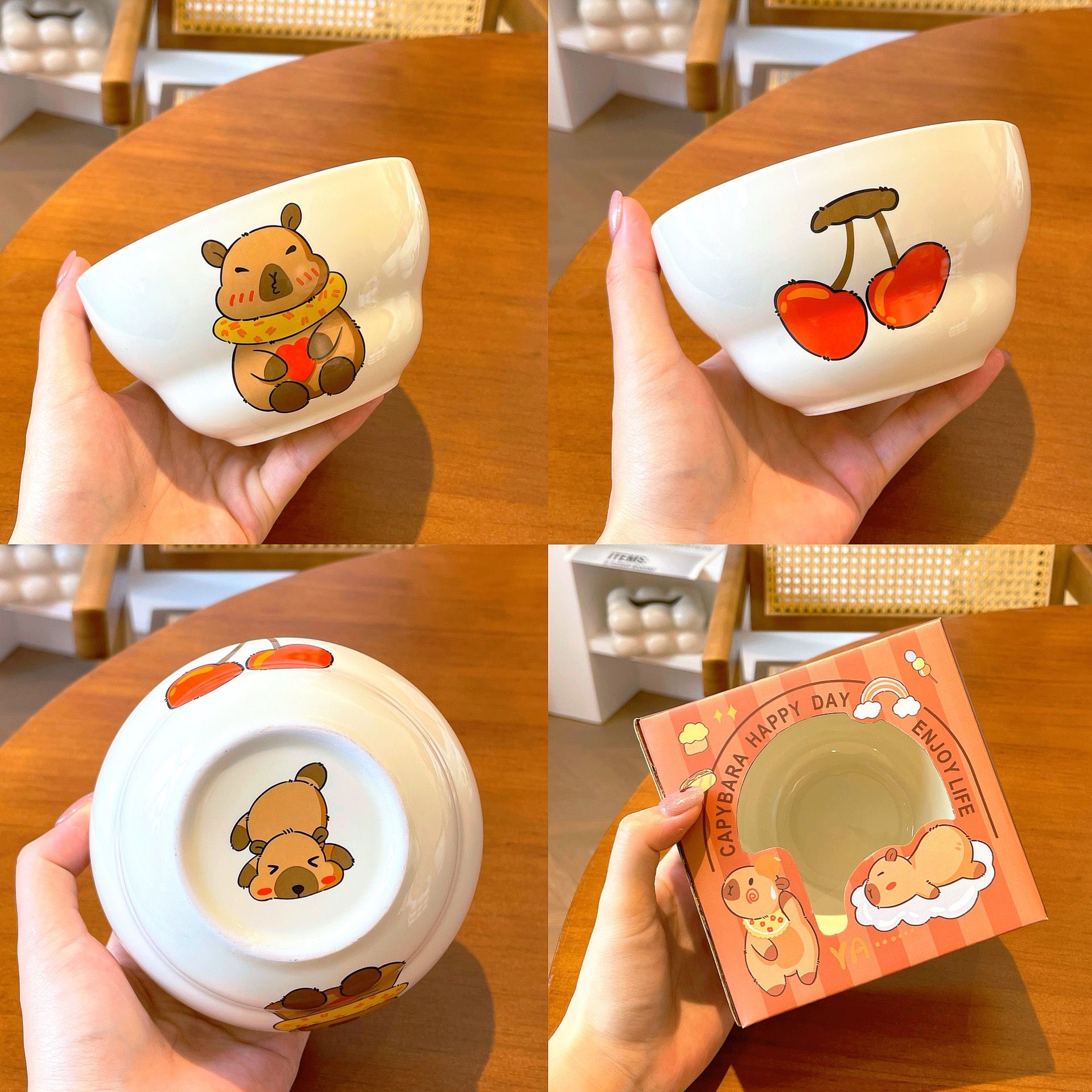 Bát, Thìa Capybara Phong Cách Nhật Bản