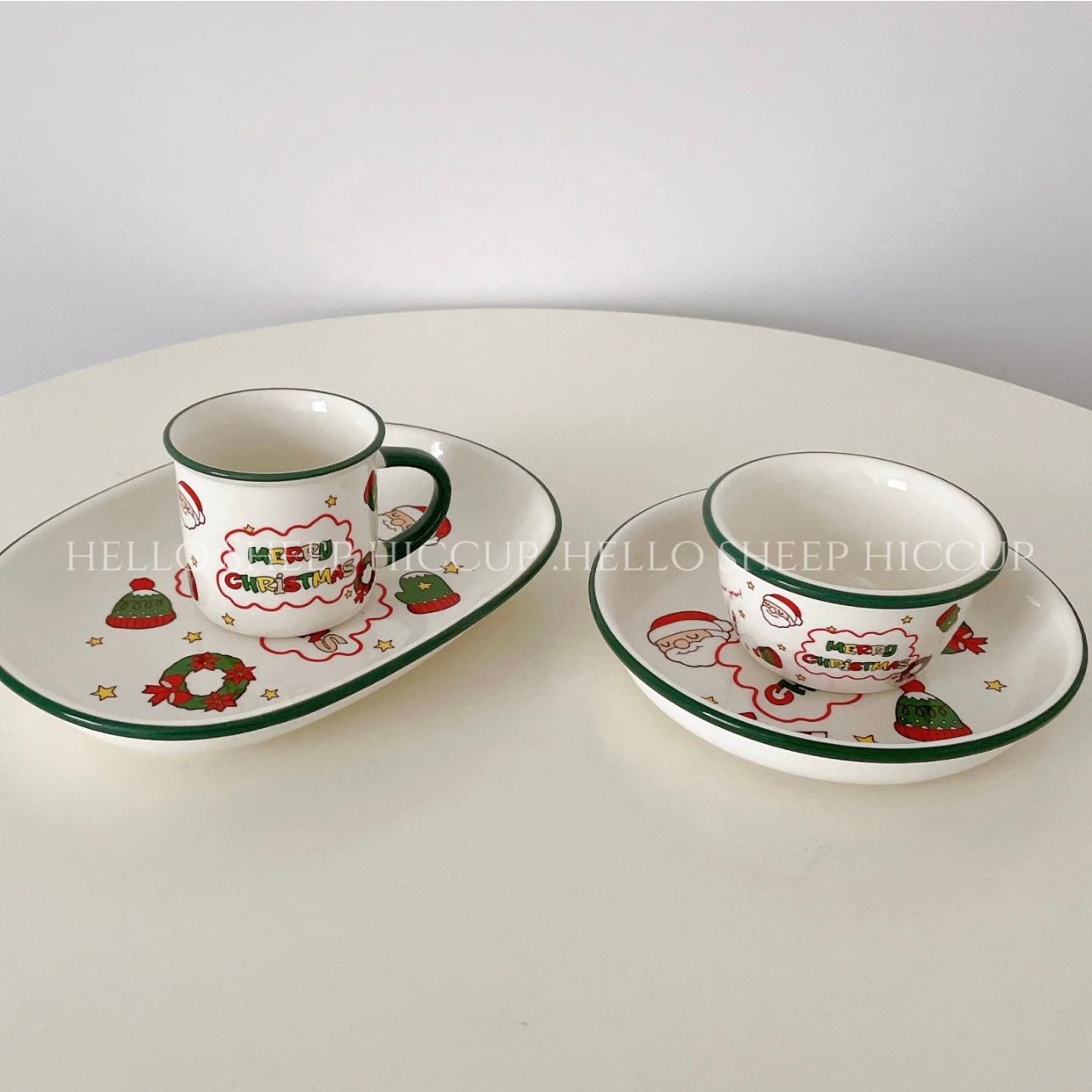 Cốc Merry Christmas Viền Xanh