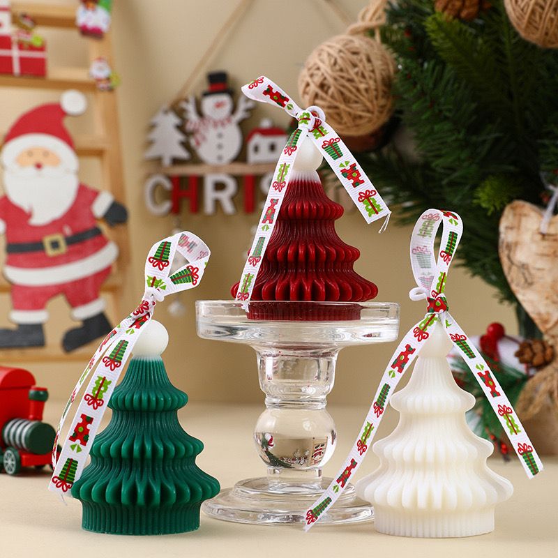 Nến Thơm Cây Thông Noel Kèm Nơ