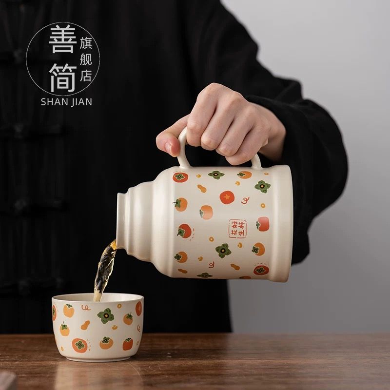 Bình Nước Kèm Tách Hồng Đại Phúc