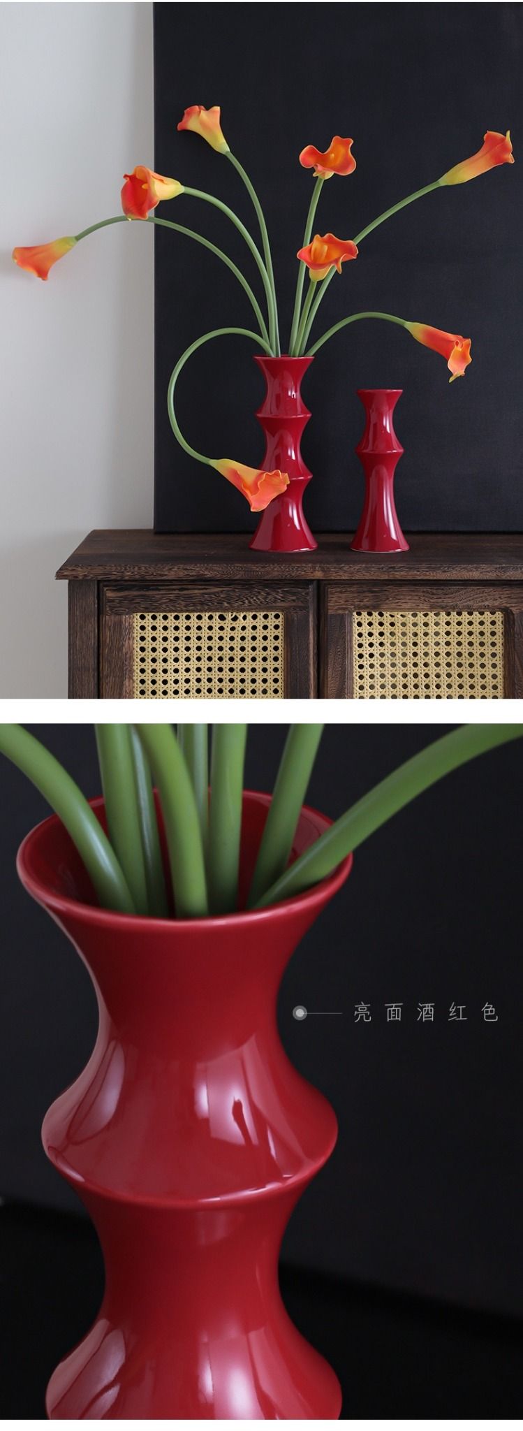 Bình Ikebana Thân Trúc