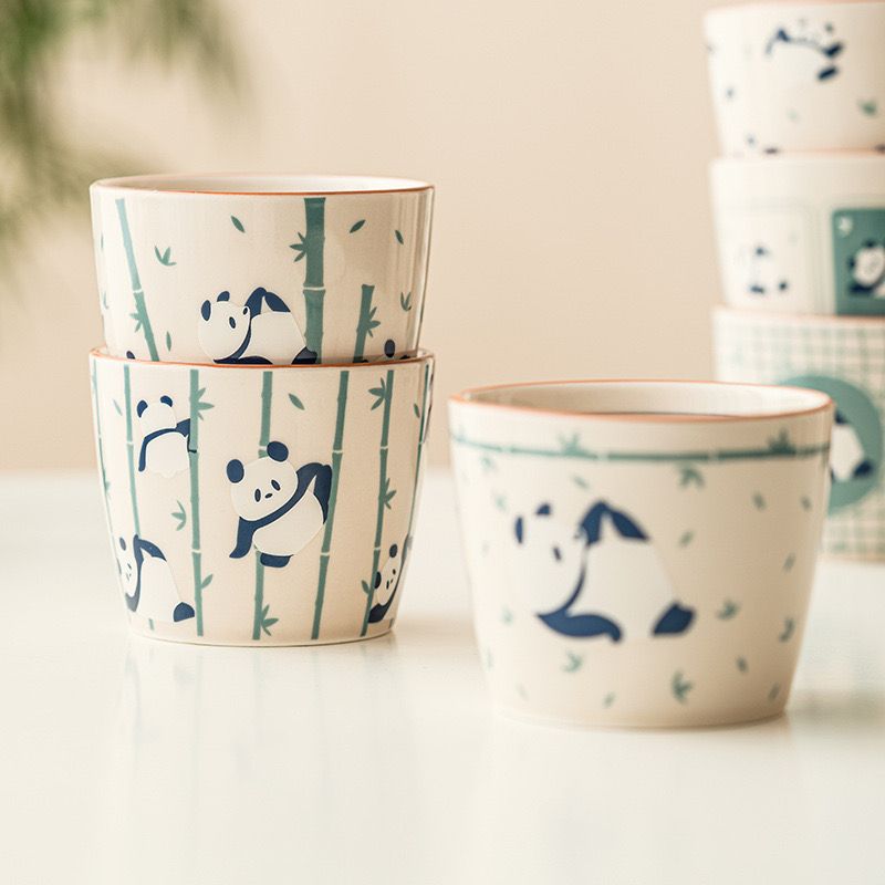 Set 6 Cốc Kèm Khay Gấu Trúc Sum Vầy