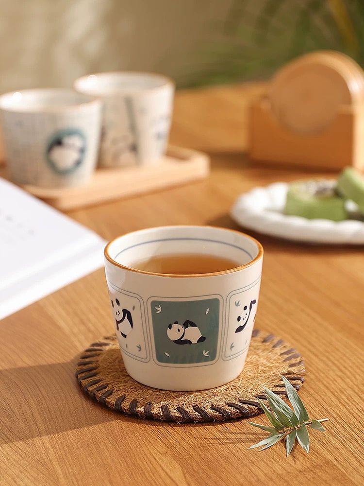 Set 6 Cốc Kèm Khay Gấu Trúc Sum Vầy