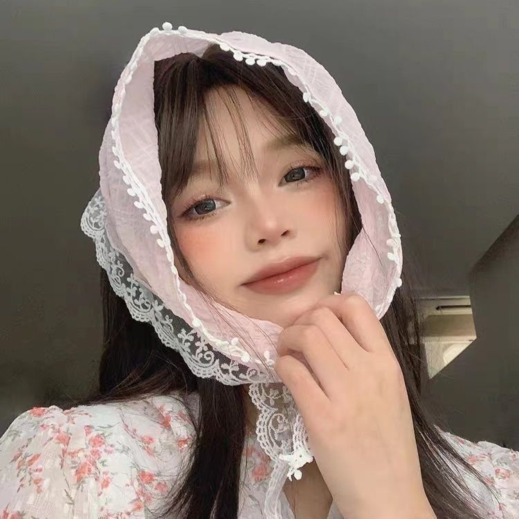 Khăn Trùm Đầu Ren Kiểu Pháp