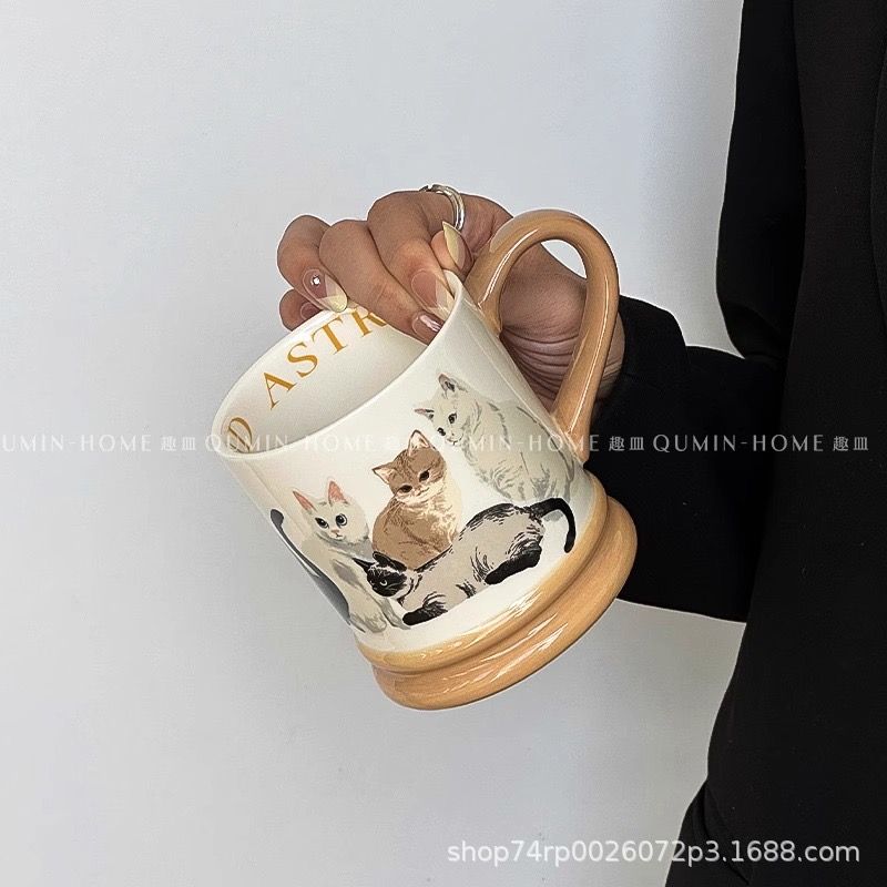 Cốc Retro Gia Đình Mèo