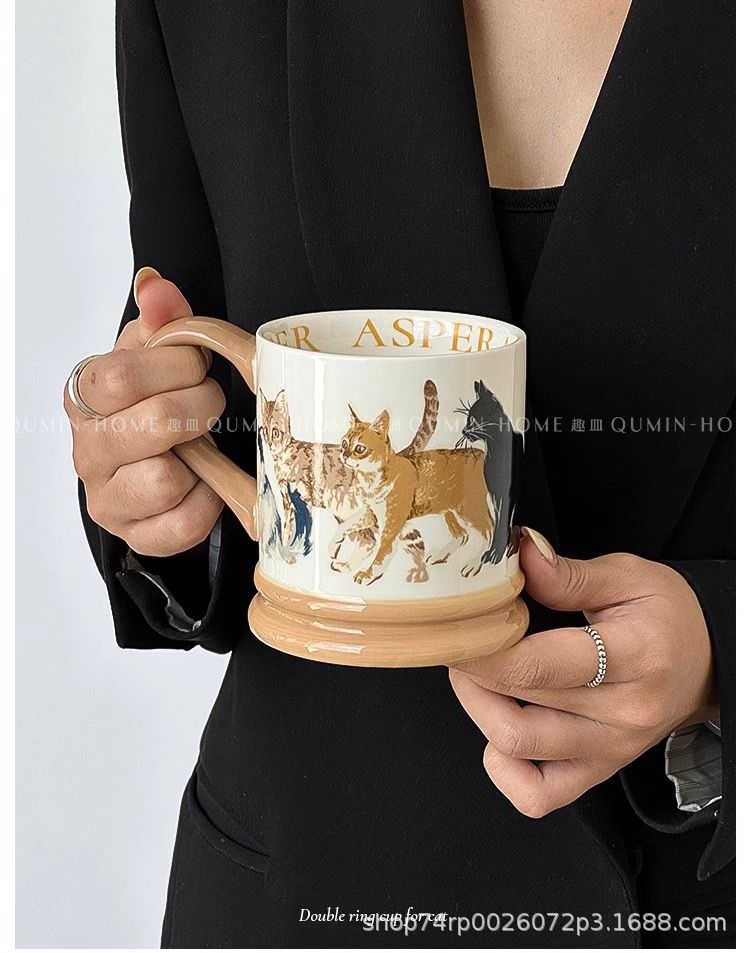 Cốc Retro Gia Đình Mèo