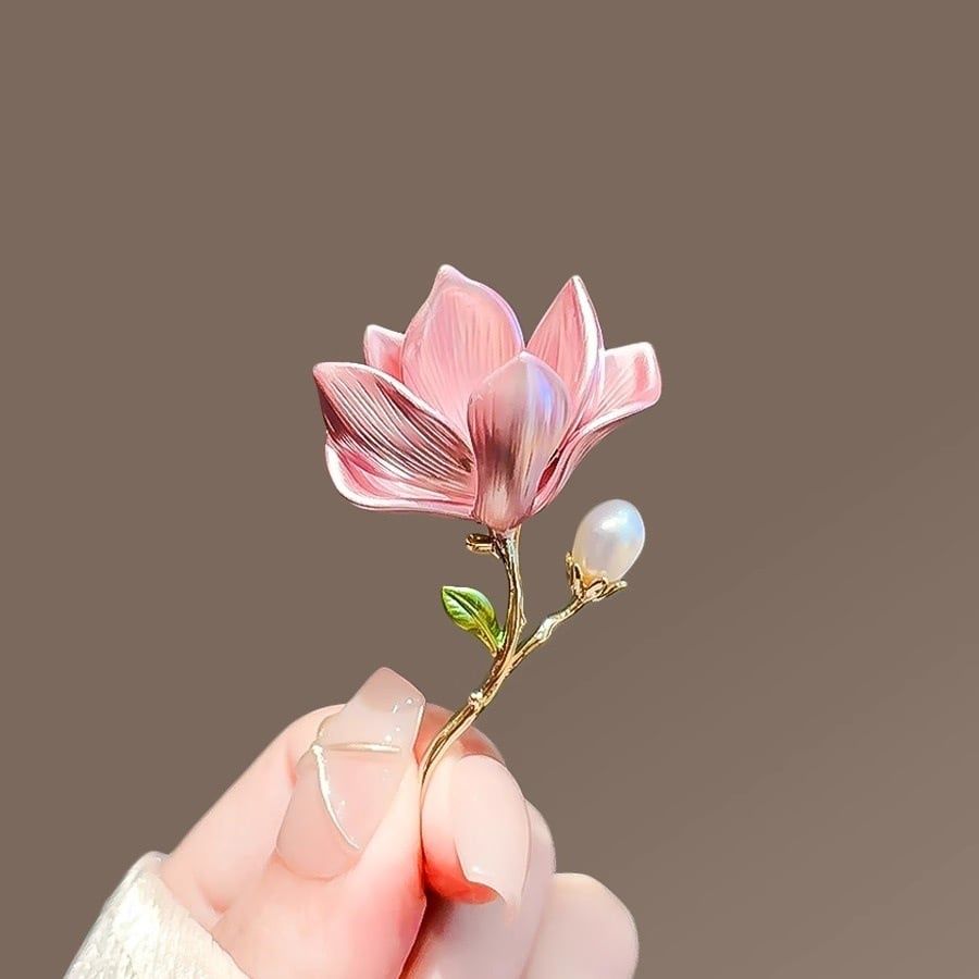 Cài Áo Mộc Lan Hồng