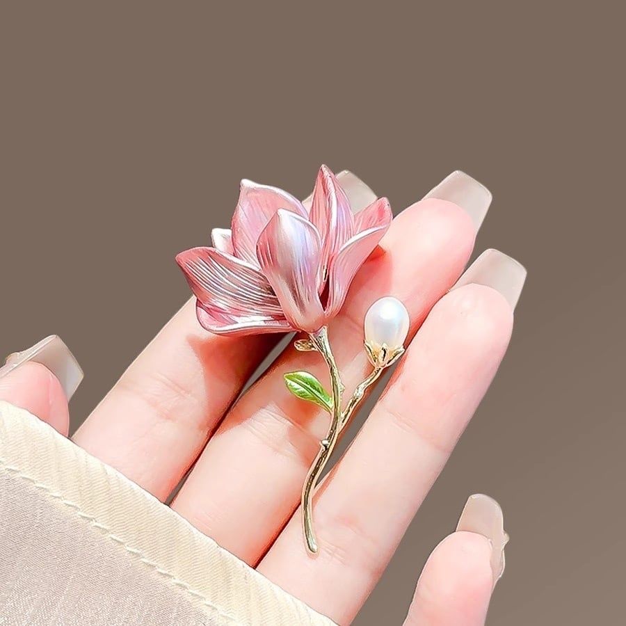 Cài Áo Mộc Lan Hồng