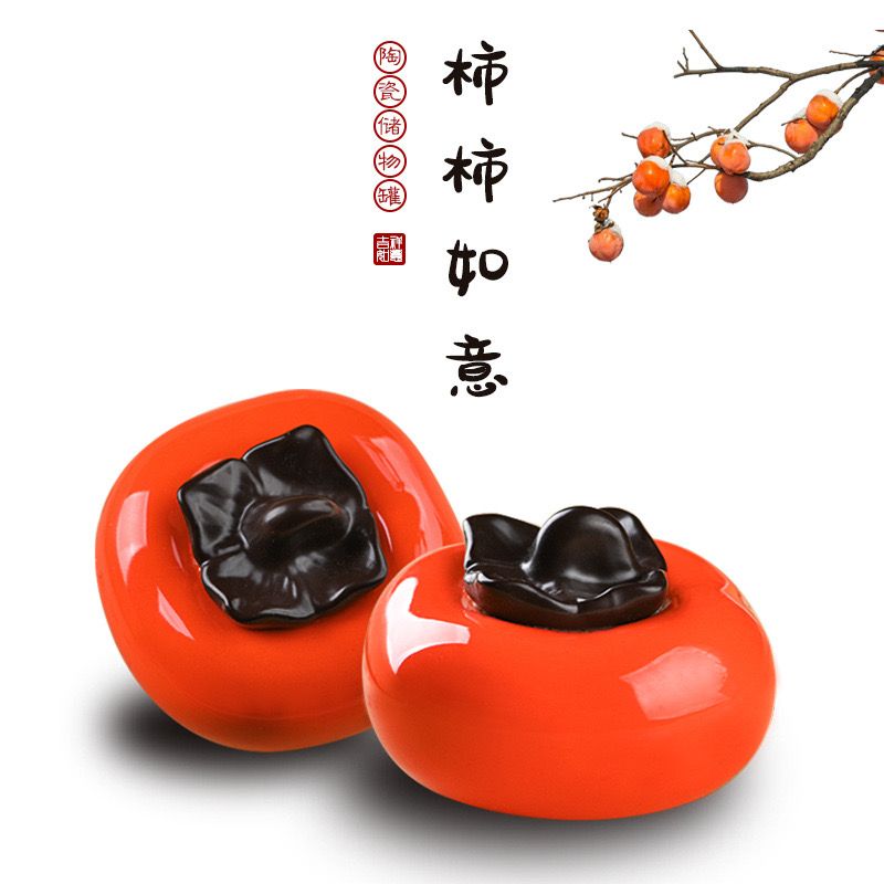 Trái Hồng Decor Đựng Trà