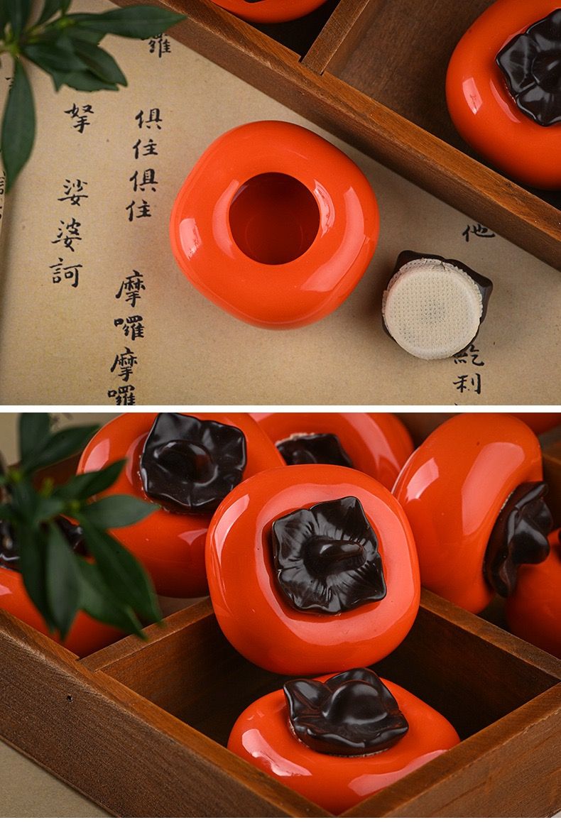 Trái Hồng Decor Đựng Trà