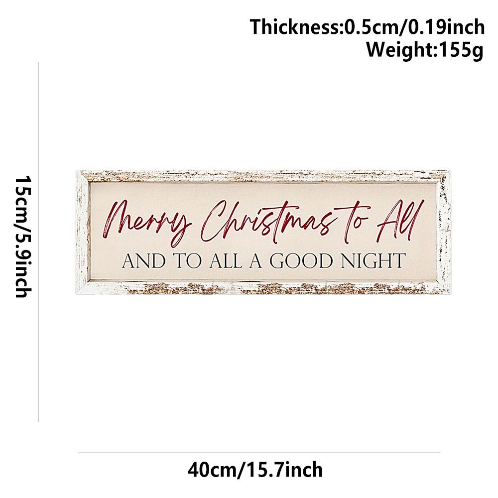 Biển Gỗ Merry Christmas Cổ Điển