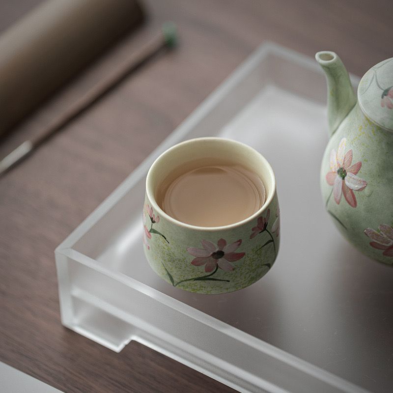 Tách Trà Hoa Cúc Vẽ Tay