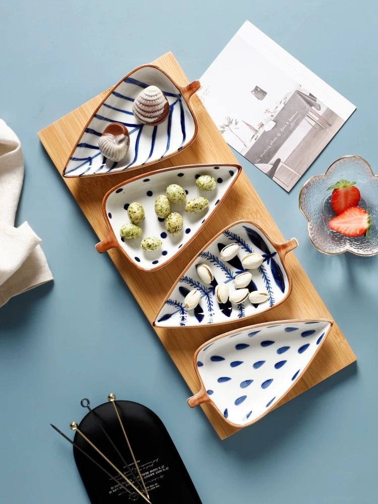 Set 4 Đĩa Lá Phong Cách Nhật Bản