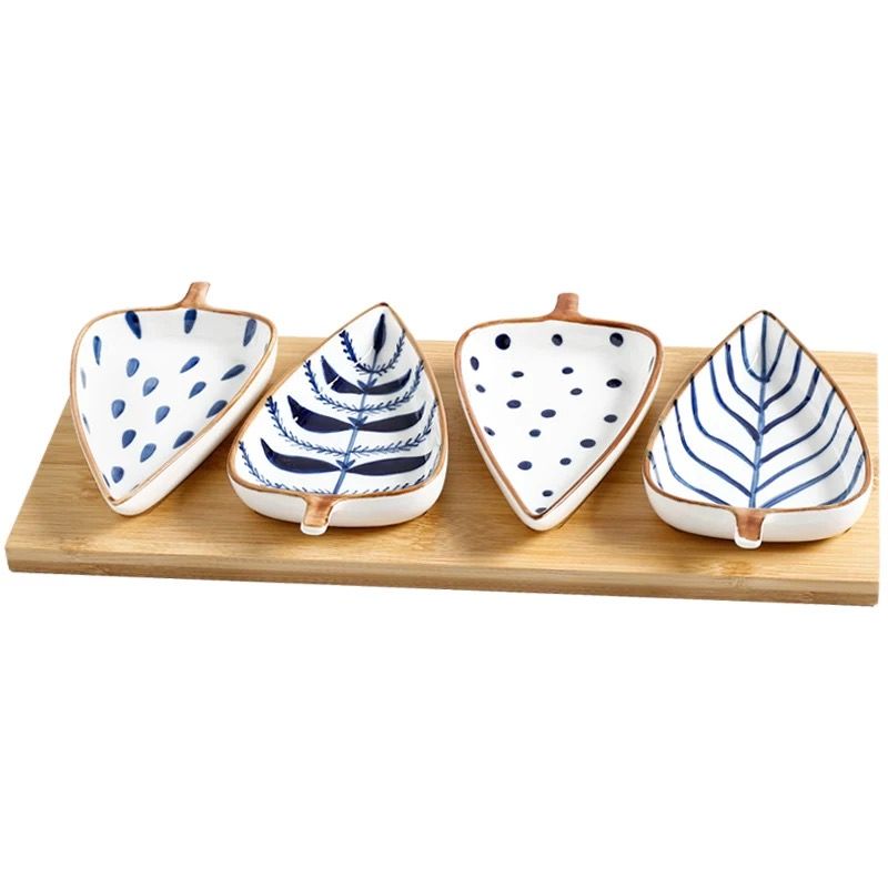 Set 4 Đĩa Lá Phong Cách Nhật Bản