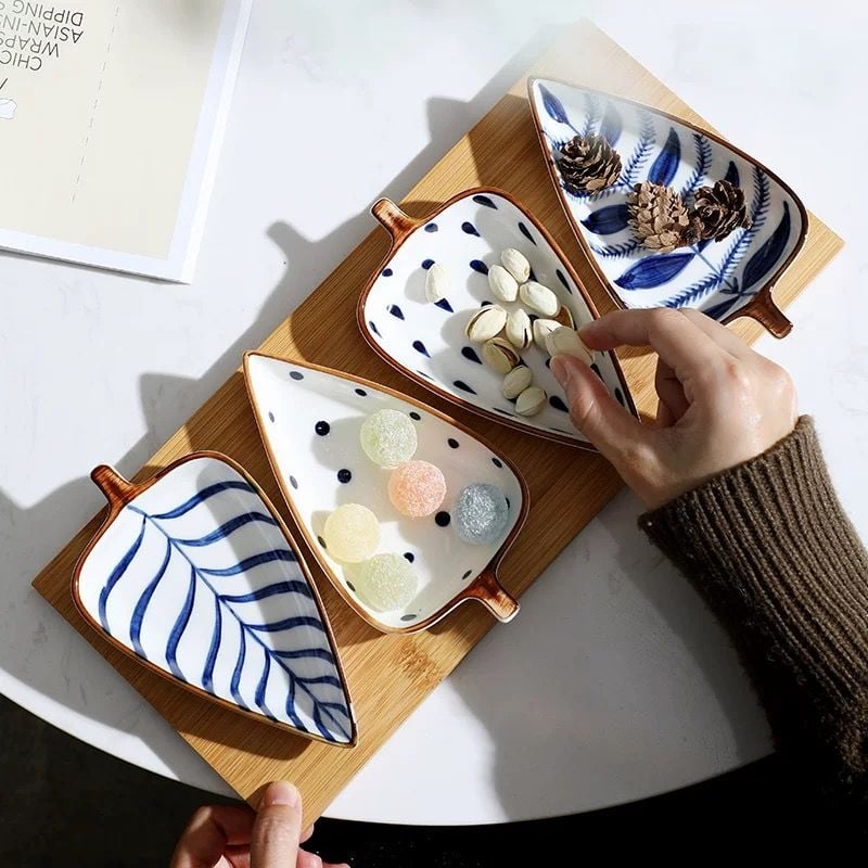 Set 4 Đĩa Lá Phong Cách Nhật Bản