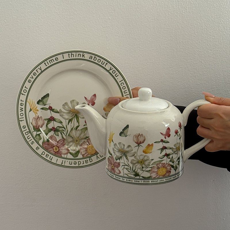 Set Tách, Ấm Hoa Cỏ Mùa Xuân