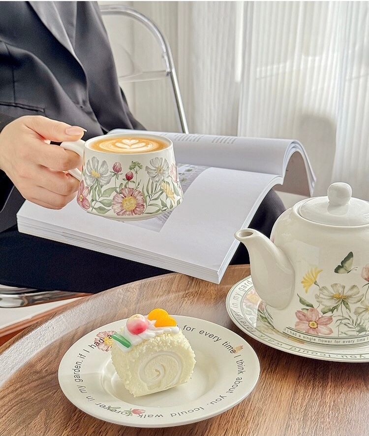Set Tách, Ấm Hoa Cỏ Mùa Xuân
