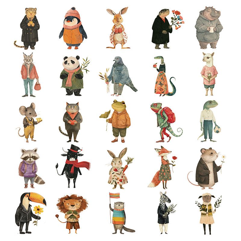Set 50 Miếng Dán Dễ Thương