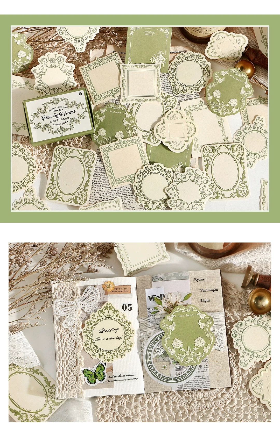 Hộp Giấy Note Viền Ren