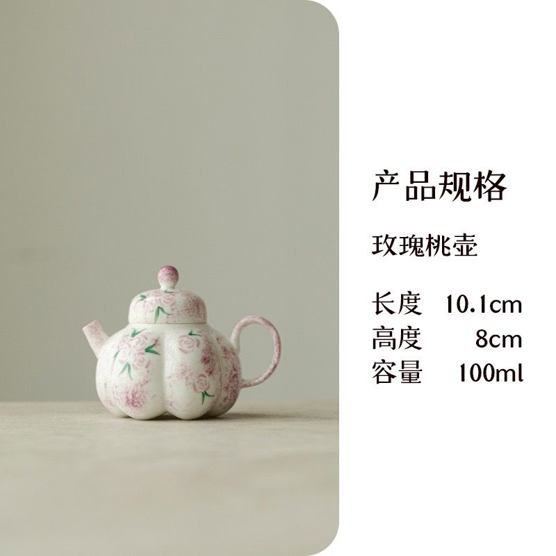 Ấm Trà Vẽ Tay Hoa Hồng