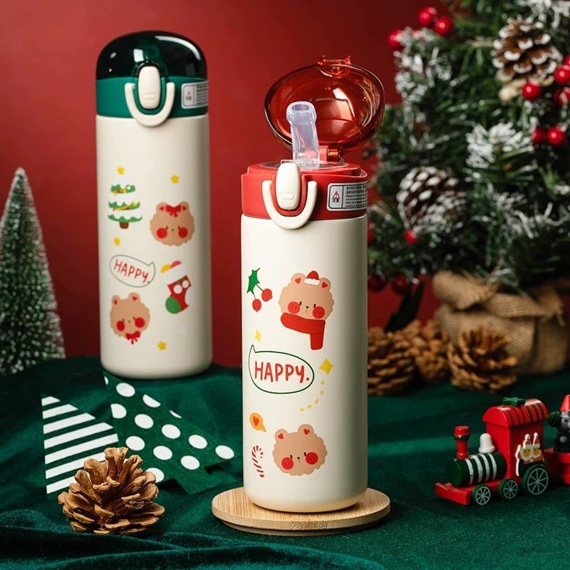 Bình Christmas Bear Giữ Nhiệt