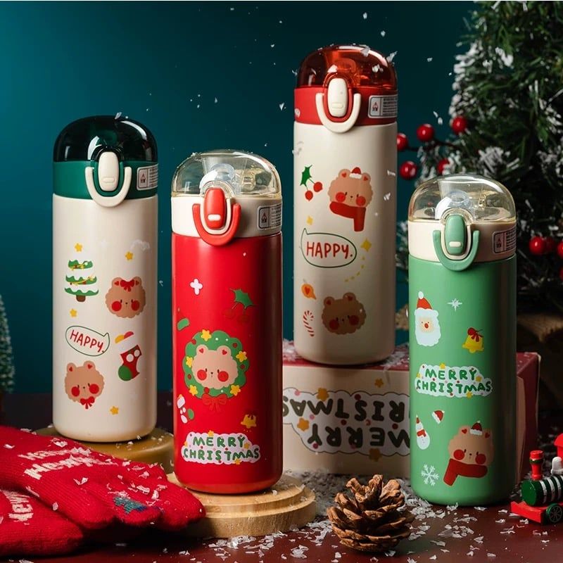 Bình Christmas Bear Giữ Nhiệt