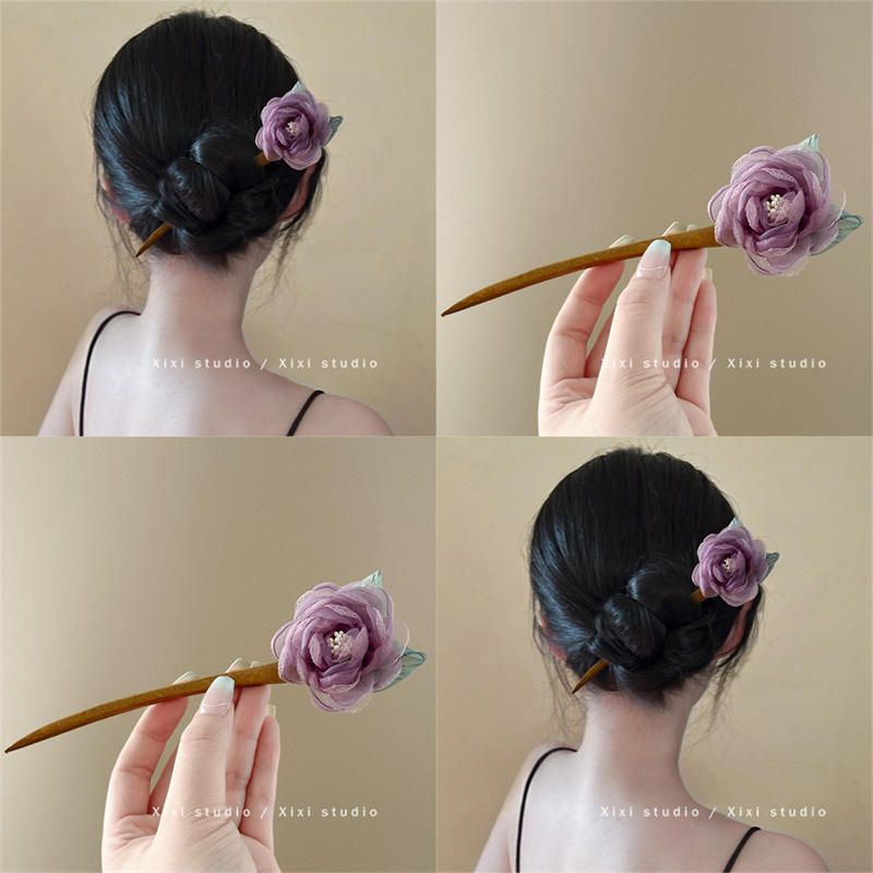 Trâm Cài Tóc Hoa Hồng