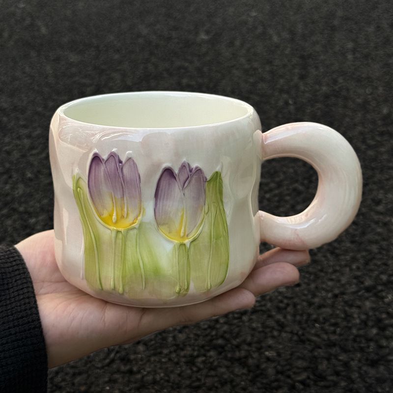 Bộ Cốc Thìa Gốm Tulip