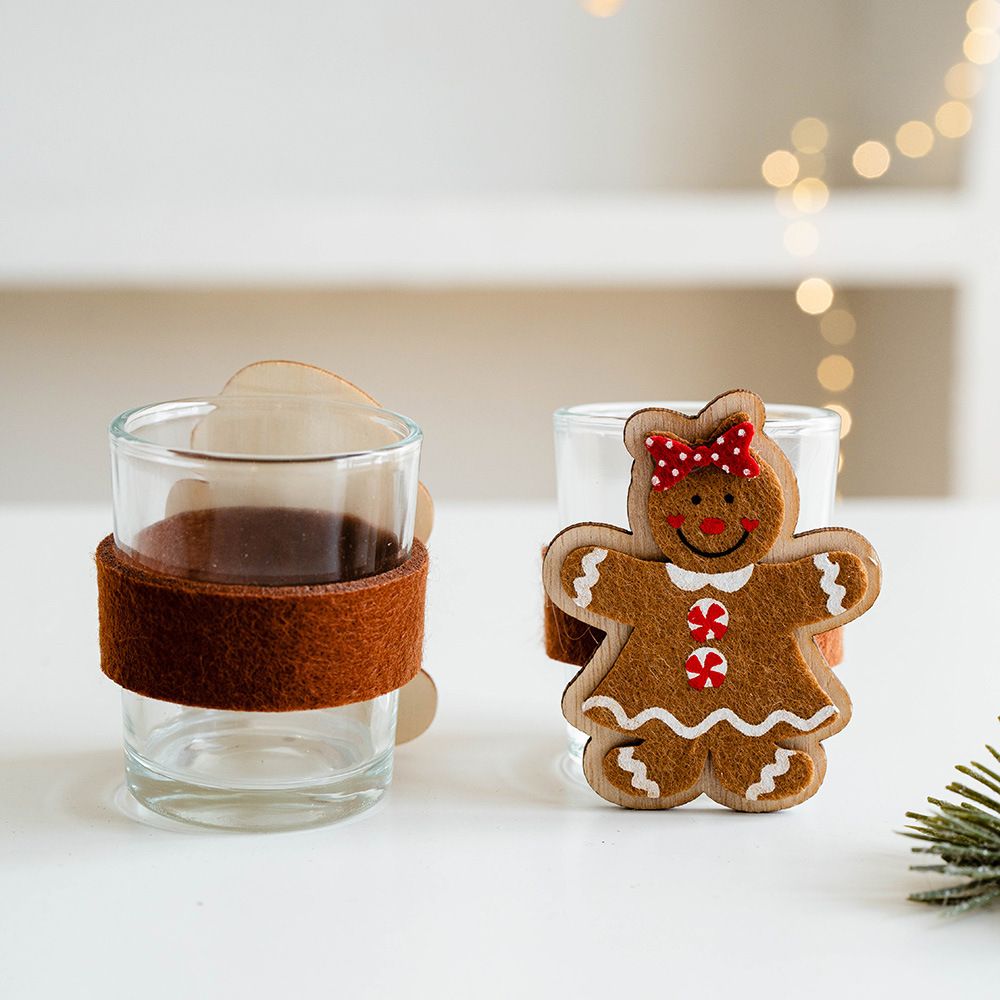 Cốc Nến Bánh Gừng Xmas