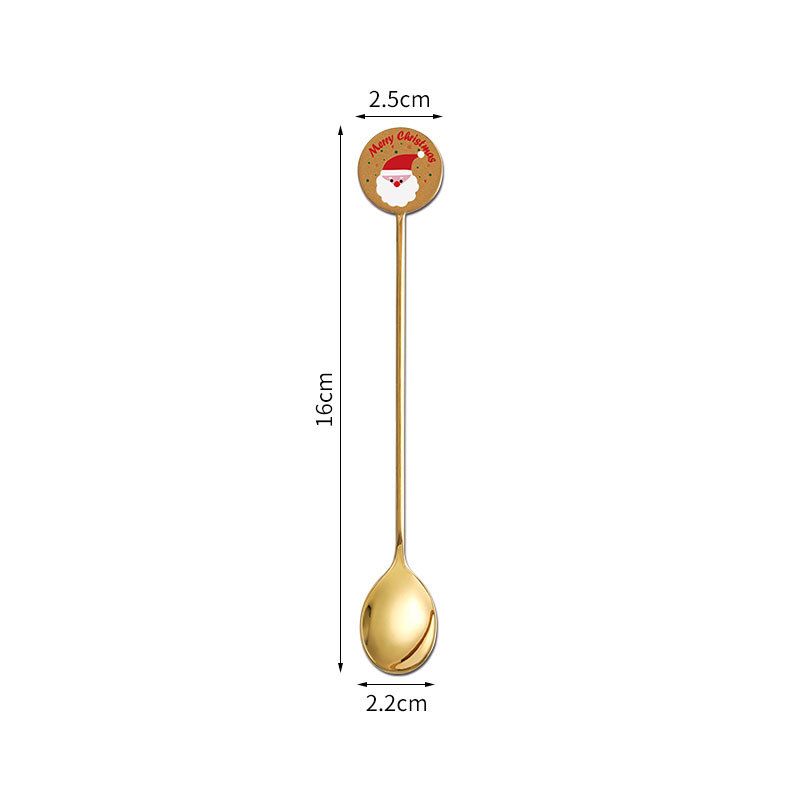 Thìa,Dĩa Giáng Sinh Gold Tròn