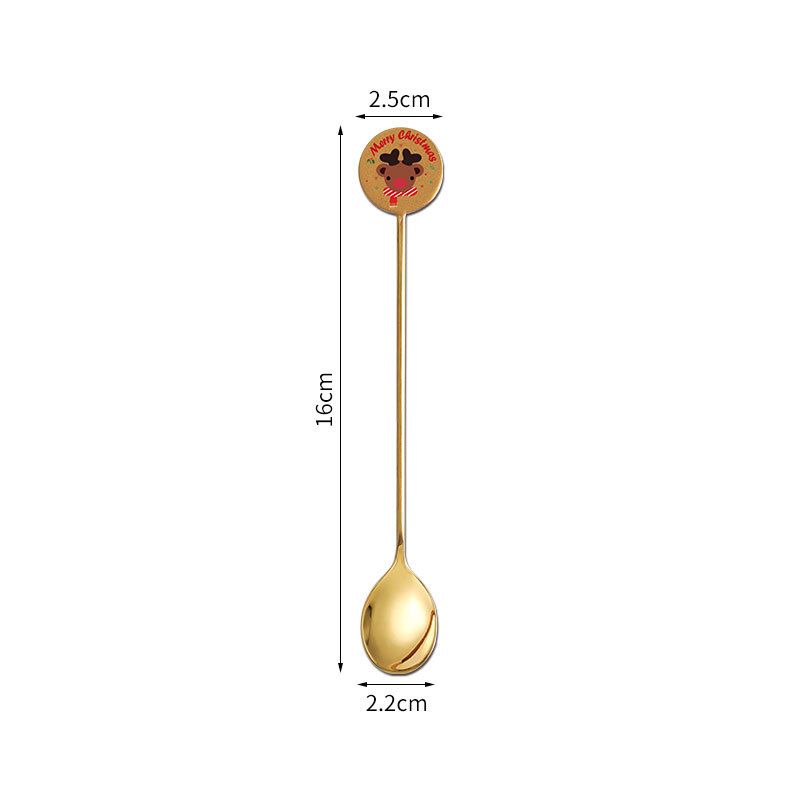 Thìa,Dĩa Giáng Sinh Gold Tròn