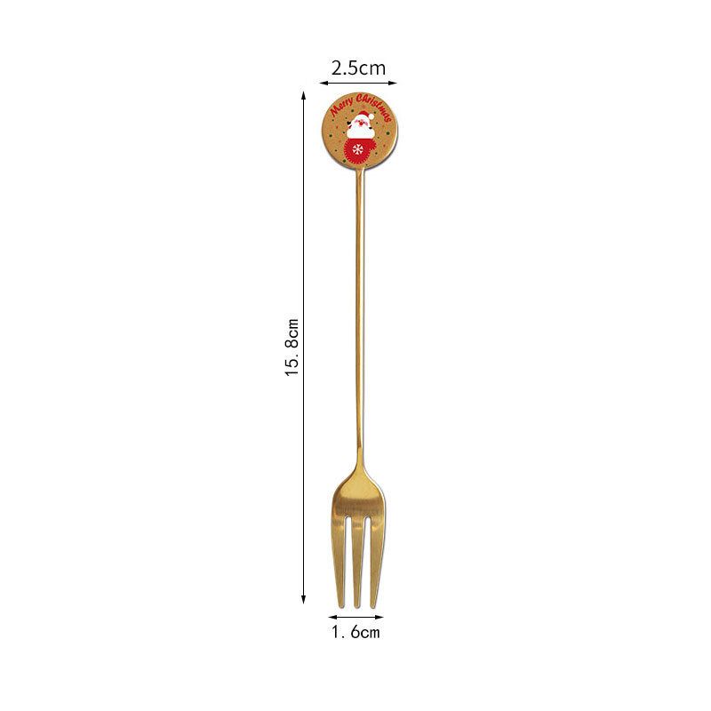 Thìa,Dĩa Giáng Sinh Gold Tròn