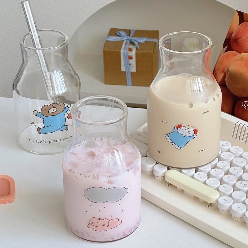 Bình Thủy Tinh Mèo Lười