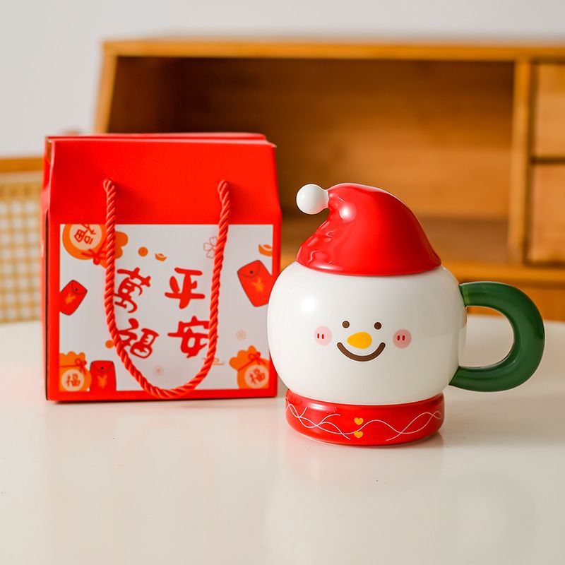 Cốc Người Tuyết Mũ Đỏ