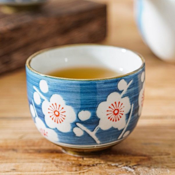 Bộ Trà Gốm Xanh Mai Trắng