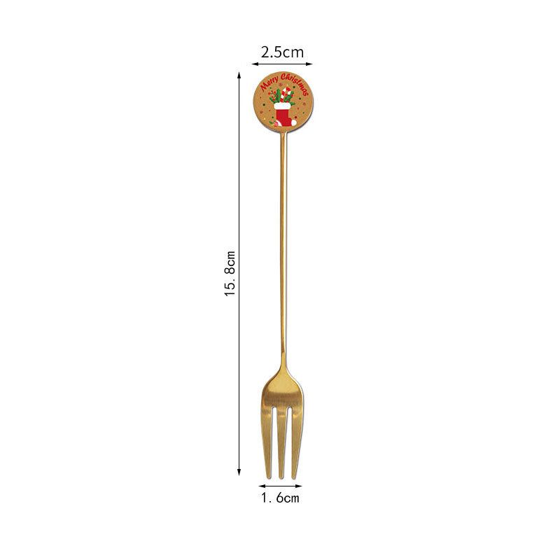 Thìa,Dĩa Giáng Sinh Gold Tròn