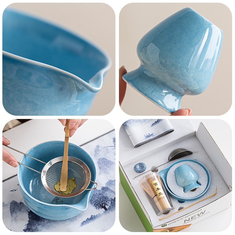 Set Pha Matcha Thiên Thanh