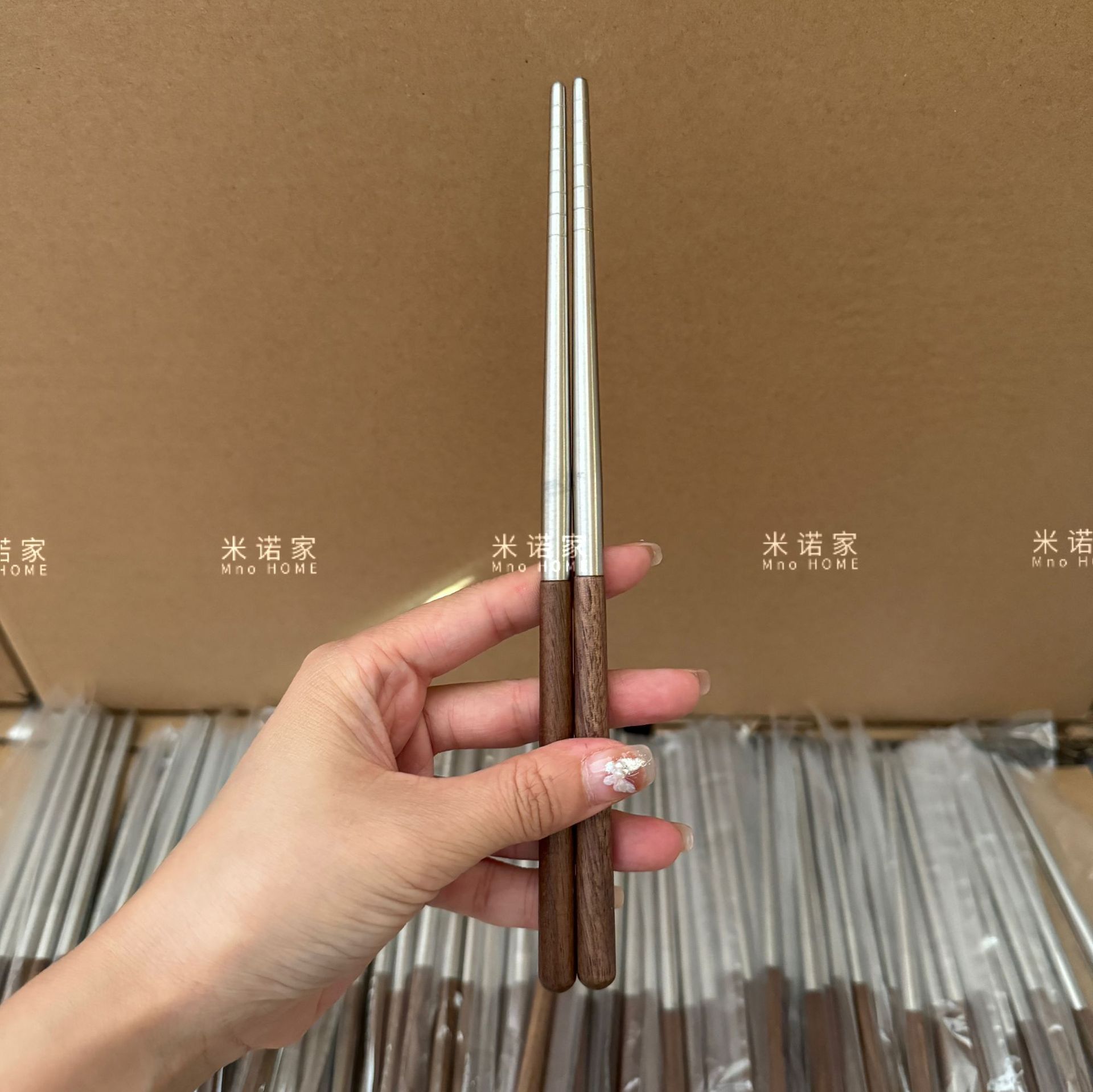 Đũa Gỗ Inox Chống Trơn