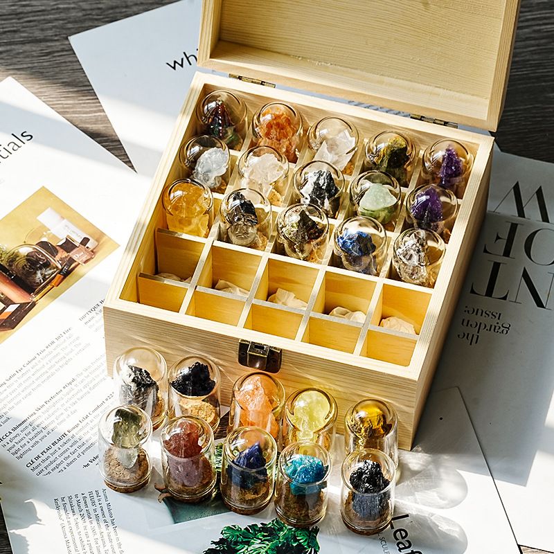 Set Tinh Thể Kèm Hộp Gỗ