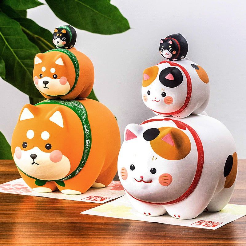 Tượng Cún Mèo Family
