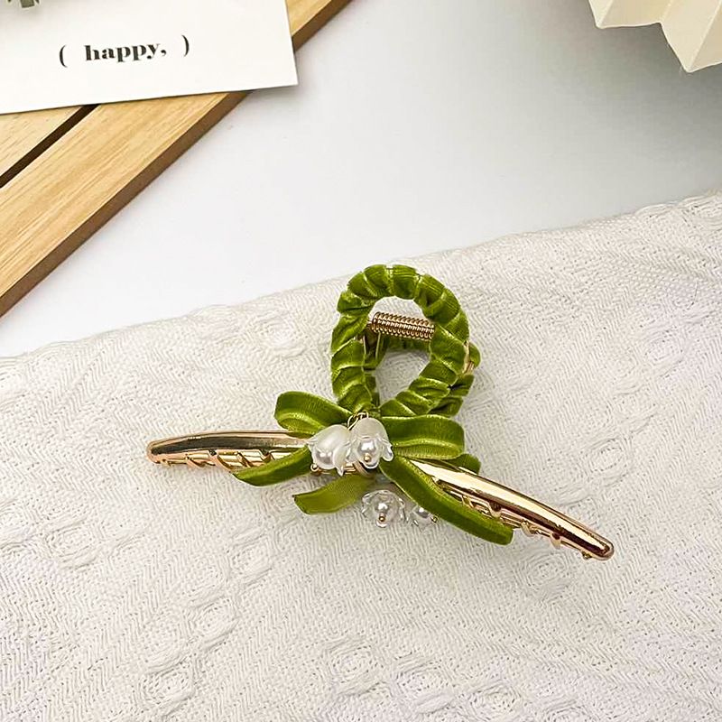 Kẹp Tóc Linh Lan Cuốn Vải Nhung