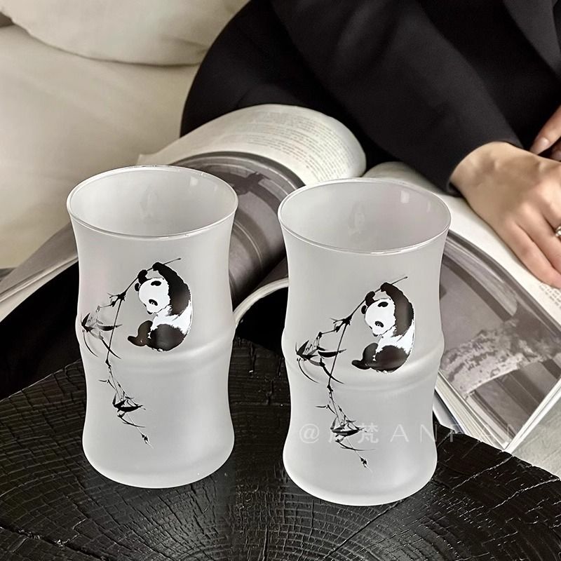 Cốc Panda Thủy Tinh Mờ
