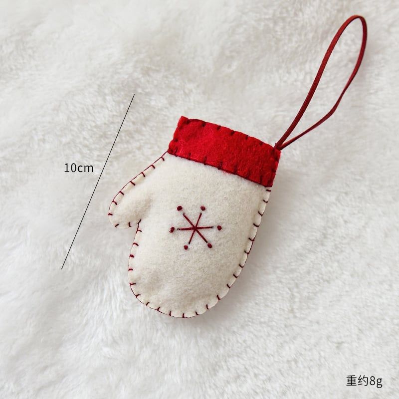 Treo Xmas Thêu Chỉ Trắng Đỏ